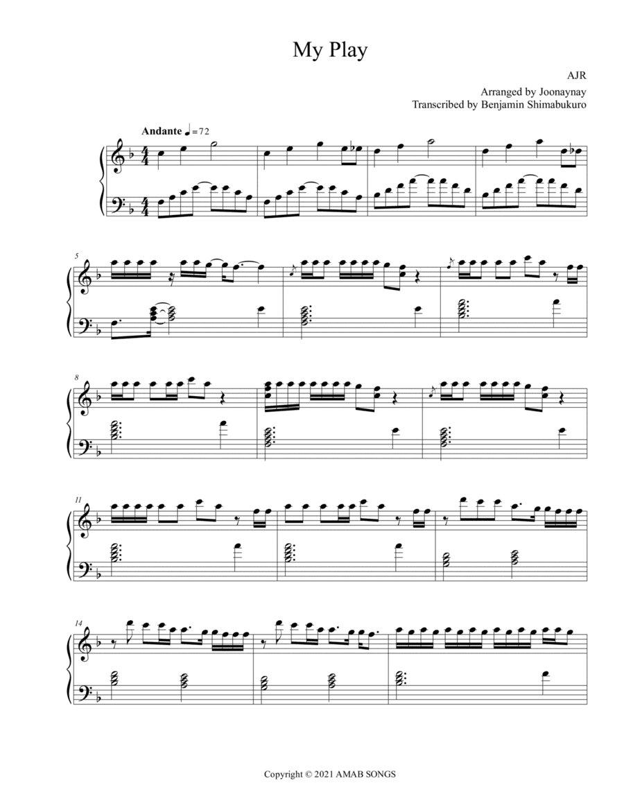 My Play (arr. Joonaynay)
