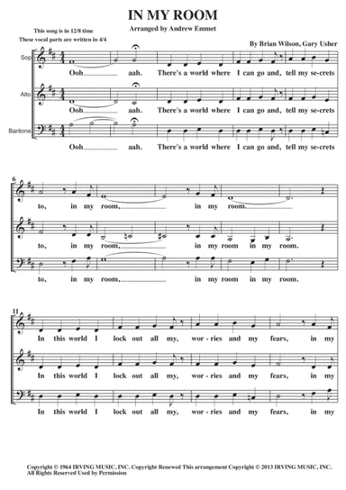 In My Room (arr. Andrew Emmet)