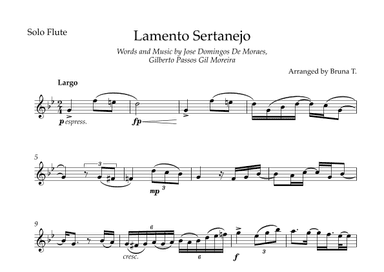 Lamento Sertanejo (arr. Bruna T.)