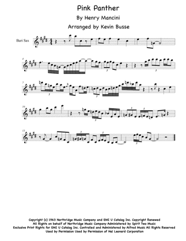 The Pink Panther from THE PINK PANTHER (arr. Kevin Busse)