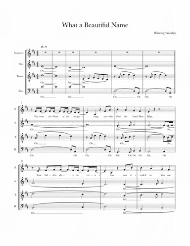 What A Beautiful Name (arr. S McLoughlin)