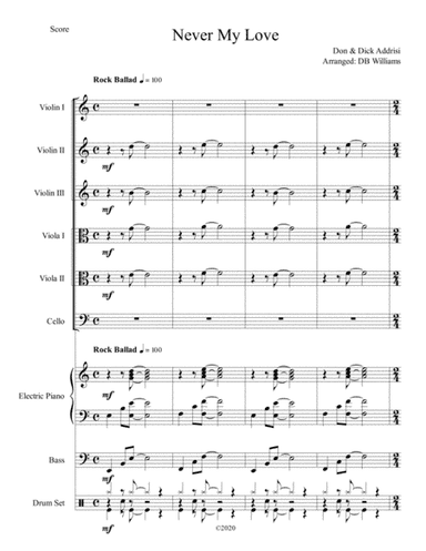 Never My Love (arr. DB Williams)