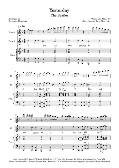 Yesterday (arr. BTmusic)