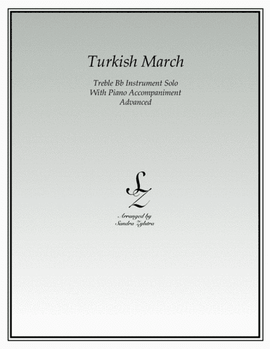 Turkish March (treble Bb instrument solo) (arr. Sandra Zylstra)