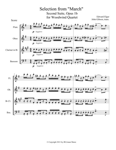 Elgar - March from "The Wand of Youth" for flexible woodwind quartet (arr. j)