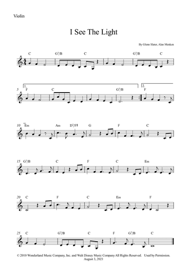 I See The Light (arr. Wesley S. SIlva)