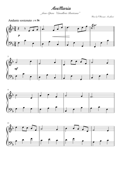 "Ave Maria" (Fdur) (arr. pfkaori)