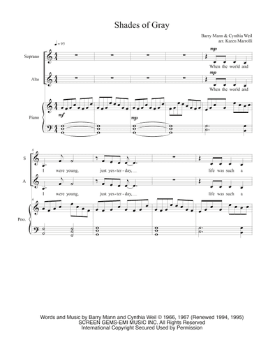 Shades Of Gray (arr. Karen Marrolli)