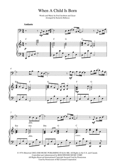 When A Child Is Born (arr. Kaiserin Rebecca)