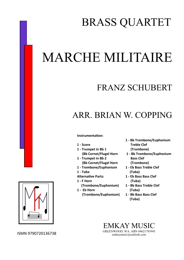 MARCHE MILITAIRE - BRASS QUARTET (arr. BRIAN W. COPPING)