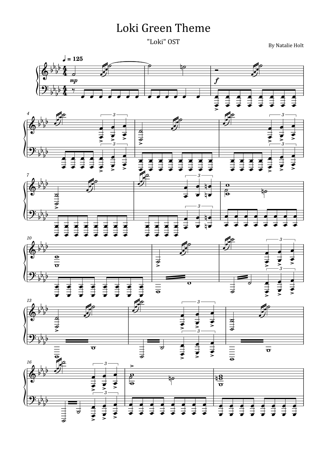 Loki Green Theme (arr. poon)