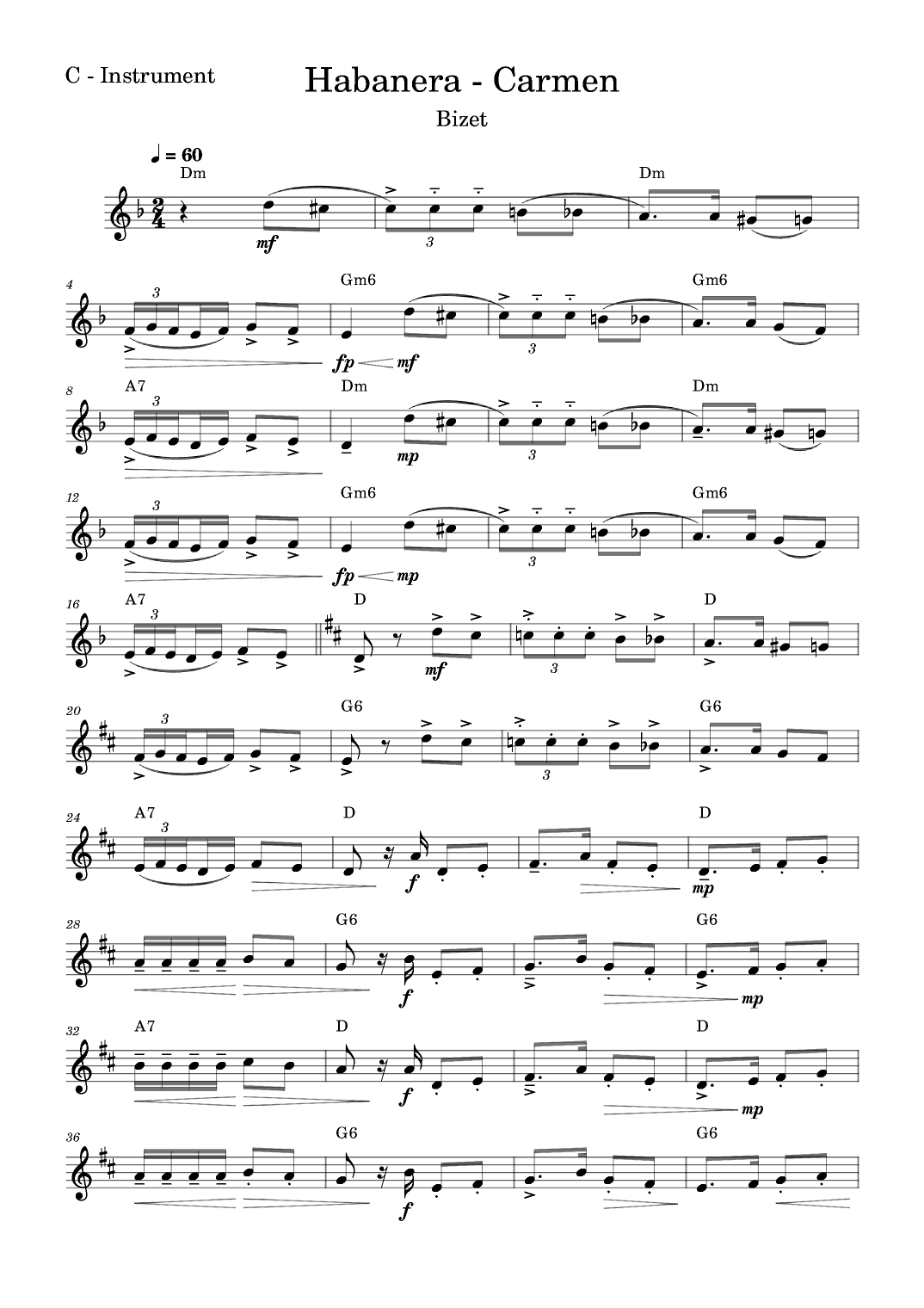 Habanera - Carmen (arr. Fabio Eduardo de Oliveira)