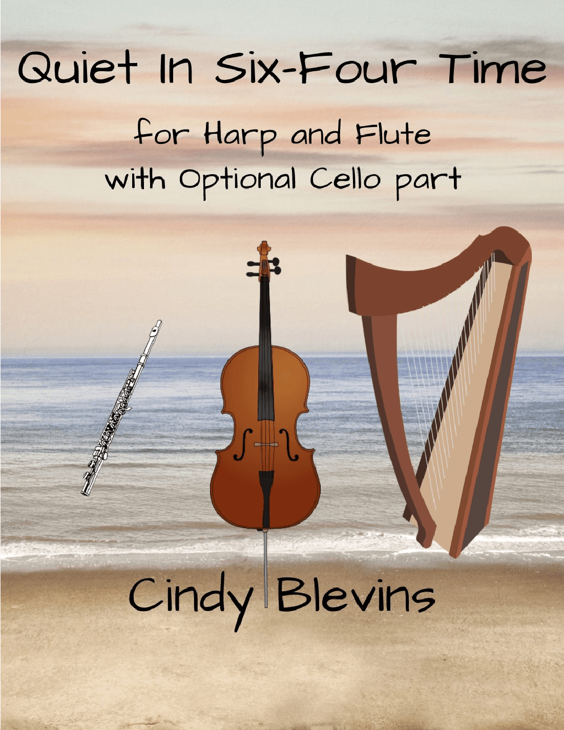 Quiet In Six-Four Time, an original song for Harp, Flute and Cello