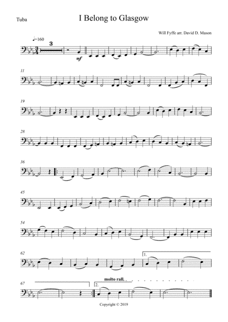 I Belong to Glasgow (arr. David D. Mason)