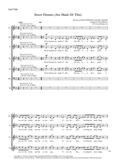 Sweet Dreams (Are Made Of This) (arr. Simon Walters)