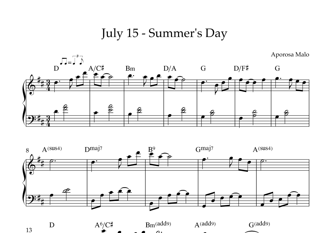July 15 - Summer's Day