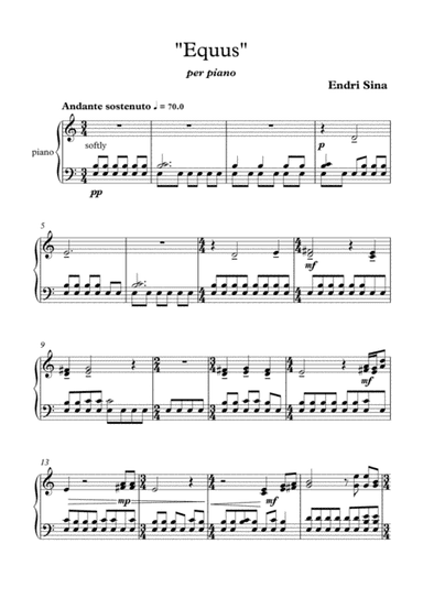 "Equus" for piano solo