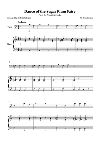 Sugar Plum Fairy theme (arr. Rodrigo Faleiros)