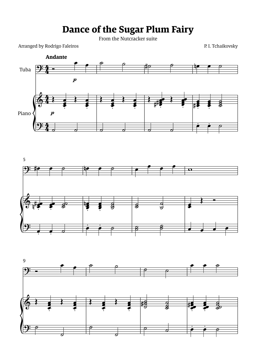 Sugar Plum Fairy theme (arr. Rodrigo Faleiros)