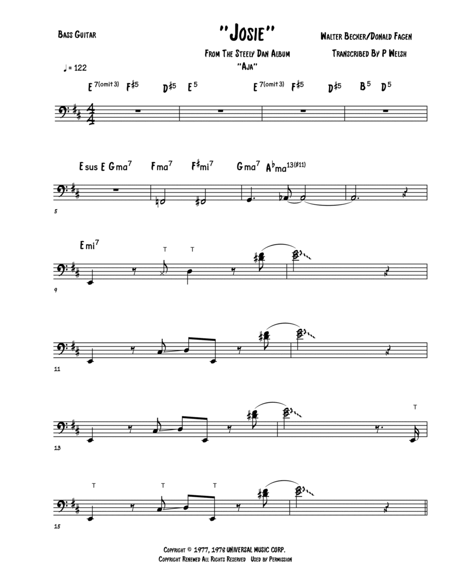 Josie (arr. Accubass)