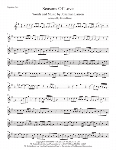 Seasons Of Love (arr. Kevin Busse)