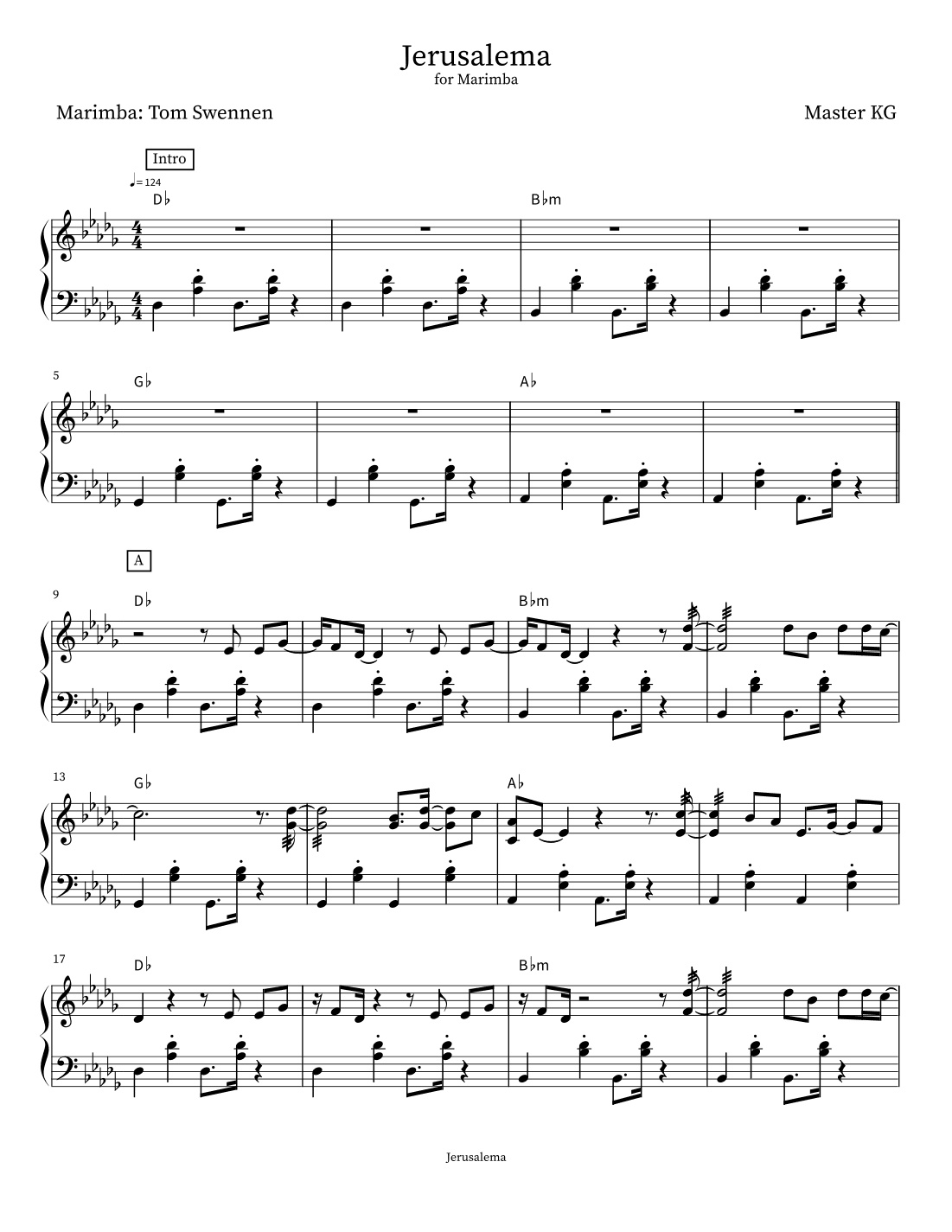 Jerusalema (arr. Tom Swennen)