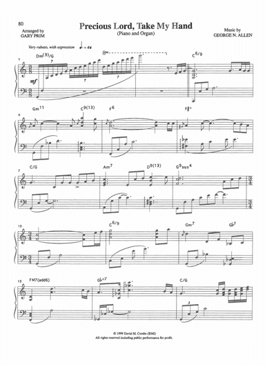 Precious Lord, Take My Hand (arr. Gary Prim)