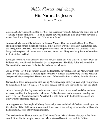 His Name Is Jesus (Bible Stories and Songs)