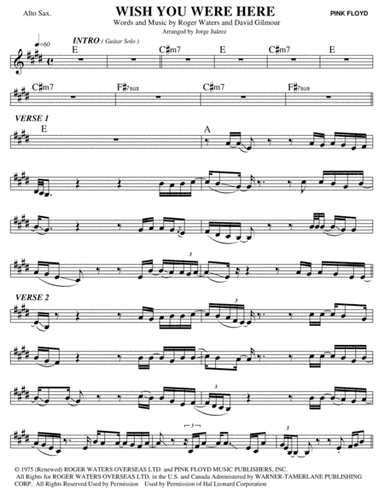 Wish You Were Here (arr. Jorge Juárez)