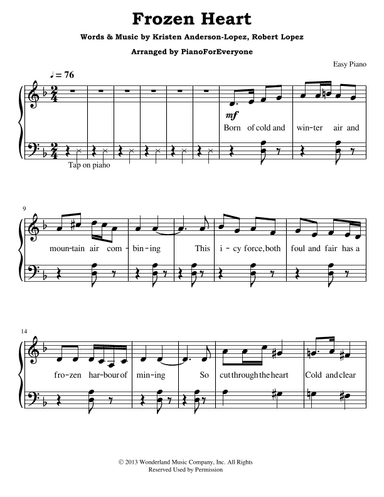 Frozen Heart (arr. PianoForEveryone)