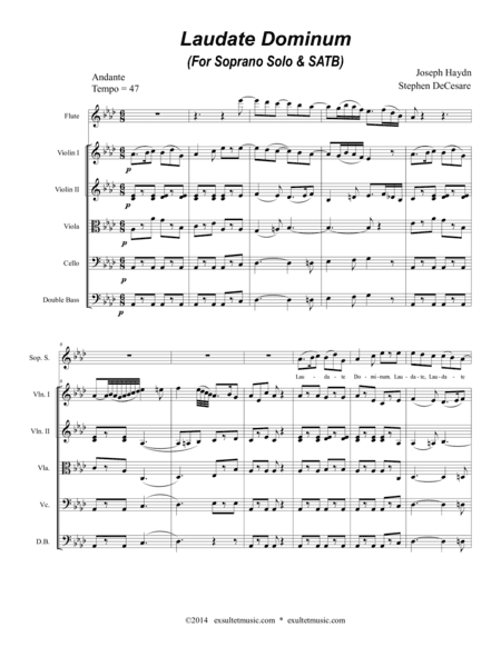 Laudate Dominum (Soprano Solo and SATB) (Full Score) (arr. Stephen DeCesare)