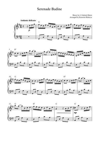 Serenade Badine (arr. Kaiserin Rebecca)