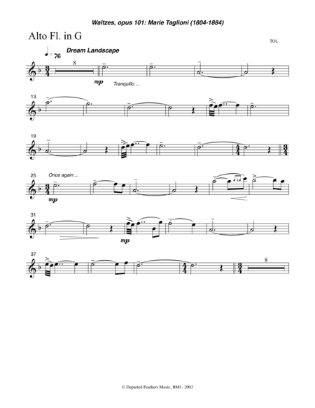 Waltzes, opus 101 (2002) flute part