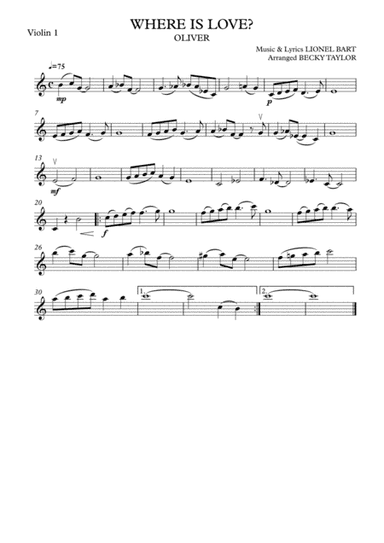 Where Is Love? (arr. Becky Taylor)