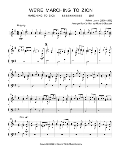 We're Marching to Zion (MARCHING TO ZION) (arr. Richard Giszczak)