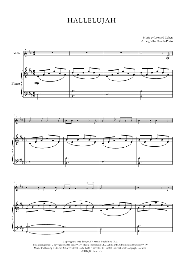 Hallelujah (arr. Danillo Porto)