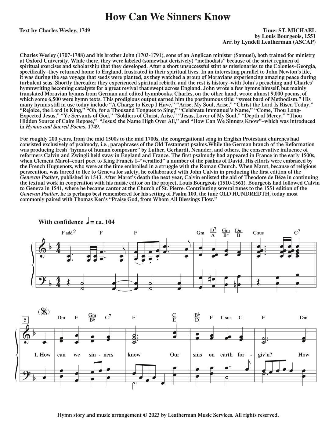 How Can We Sinners Know (arr. Lyndell Leatherman)