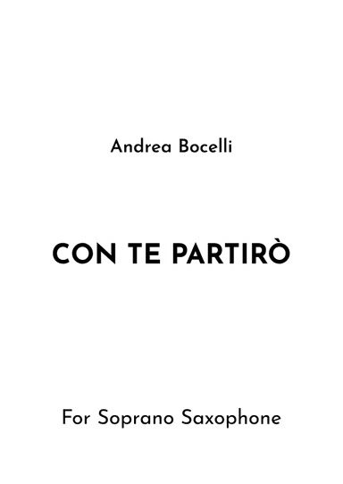 Con Te Partiro (time To Say Goodbye) (arr. Jireh J.)