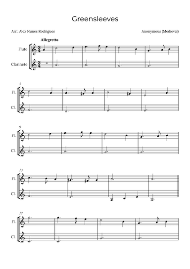 Greensleeves (arr. Alex Nunes Rodrigues)
