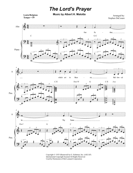 The Lord's Prayer (arr. Stephen DeCesare)