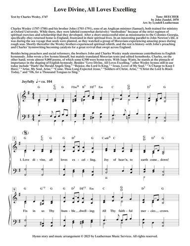 Love Divine, All Loves Excelling (arr. Lyndell Leatherman)