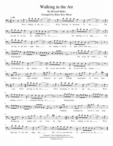 Walking In The Air (arr. Brass Key Music)