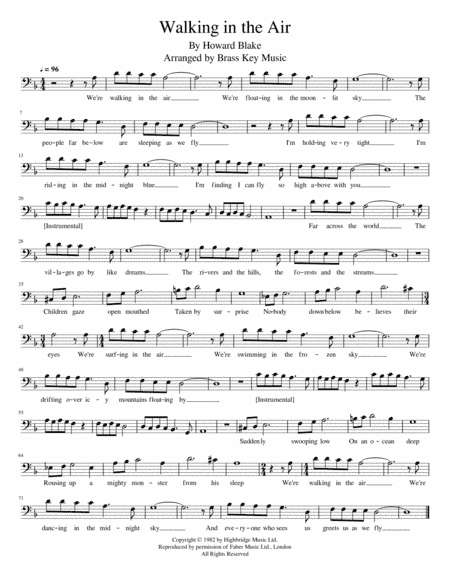 Walking In The Air (arr. Brass Key Music)