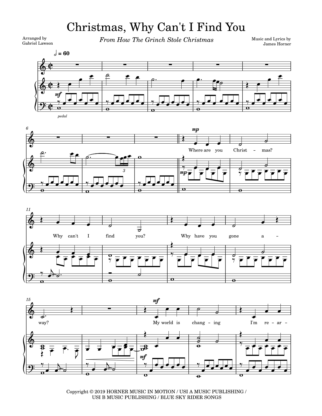 Christmas Why Can't I Find You (arr. Gabriel Lawson)