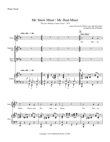 Snow Miser (arr. David Maddux)