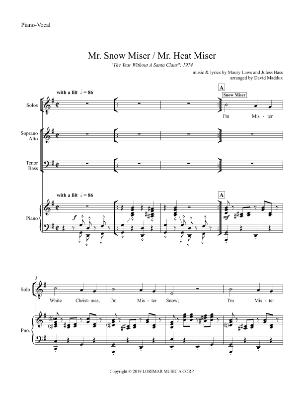 Snow Miser (arr. David Maddux)