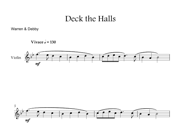 Deck the Halls (arr. Warren & Debby)