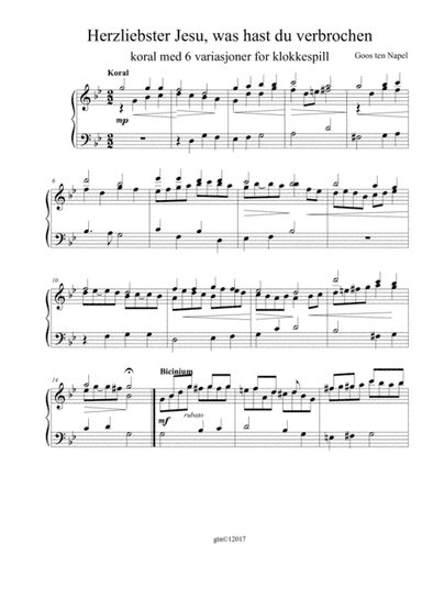 Herzliebster Jesu, was hast du verbrochen (for carillon)