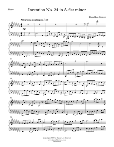 Invention No.24 in A-flat minor