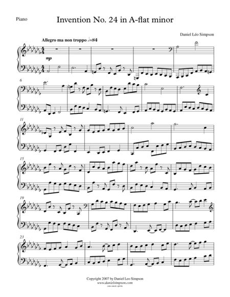 Invention No.24 in A-flat minor